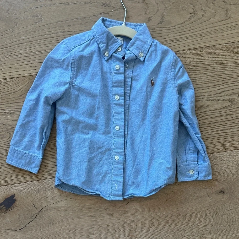 Ralph Lauren Blue Kids Button-Up Shirt 24m boy